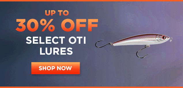 up to 30% off select OTI lures